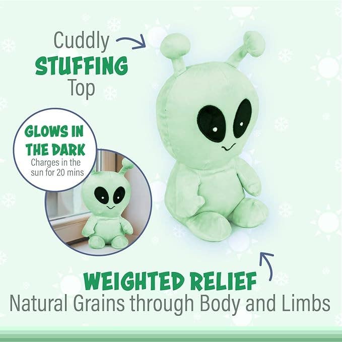 1i4 Group - Wholesale Stuffed/Plush Toy - Kids & Baby - Alex Alien Glow-in-The-Dark Warm Pal