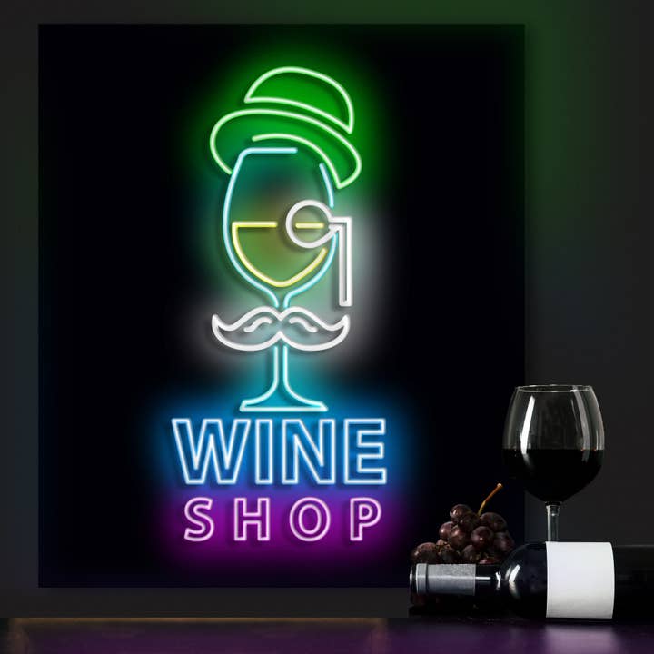 LED Neon Sign Wine Shop with Remote Control for wholesale by Mad About Neon