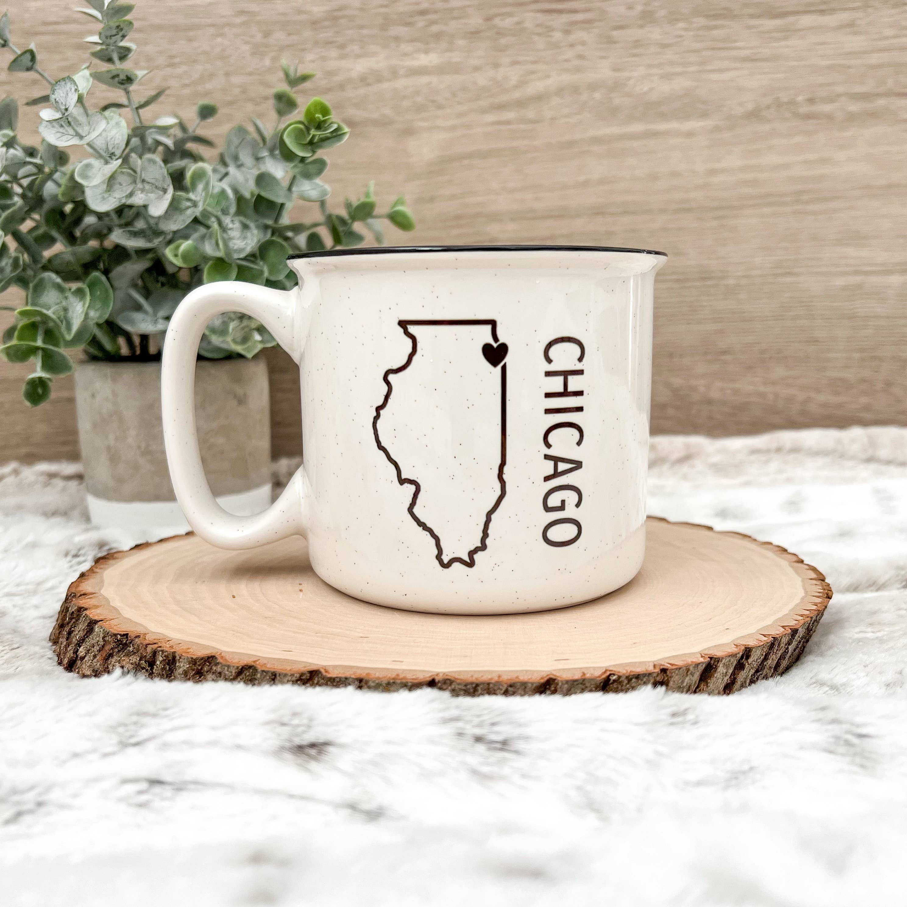 Hometown Hello - Vente Tasse à café - Tasse de camping City and State Outline - 18 oz - Passe au lave-vaisselle2