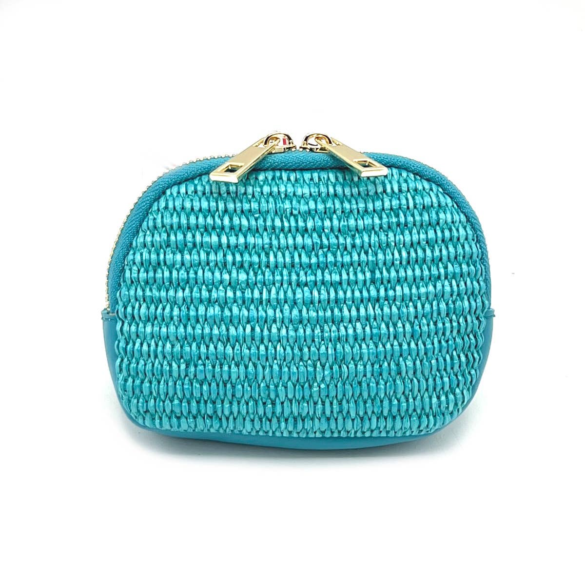 Suie Valentini srl - Wholesale Coin Purse - Women's - Summer collection, leather and raffia purse, art. PO011