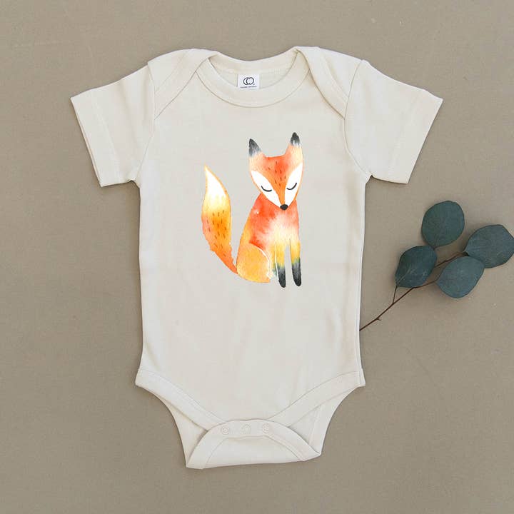 Baby Fox Organic Baby Onesie & Toddler Tee for wholesale by Urban Baby Co.
