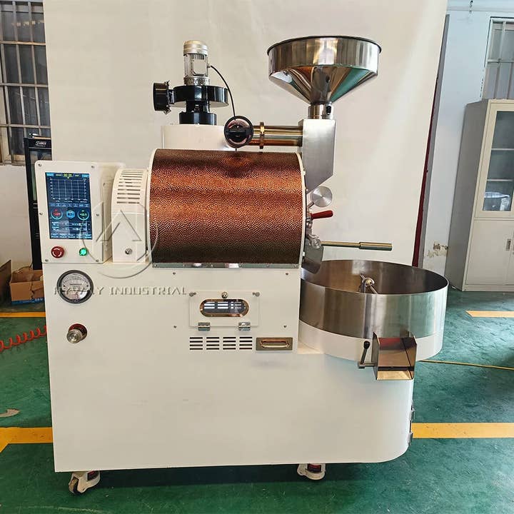 HW-7kg Gas Heating Double Drum Cast Iron Stainless Steel Hot air Heating Coffee Roasters Coffee Bean Coffee Roaster Machine for wholesale by Ivy Royal