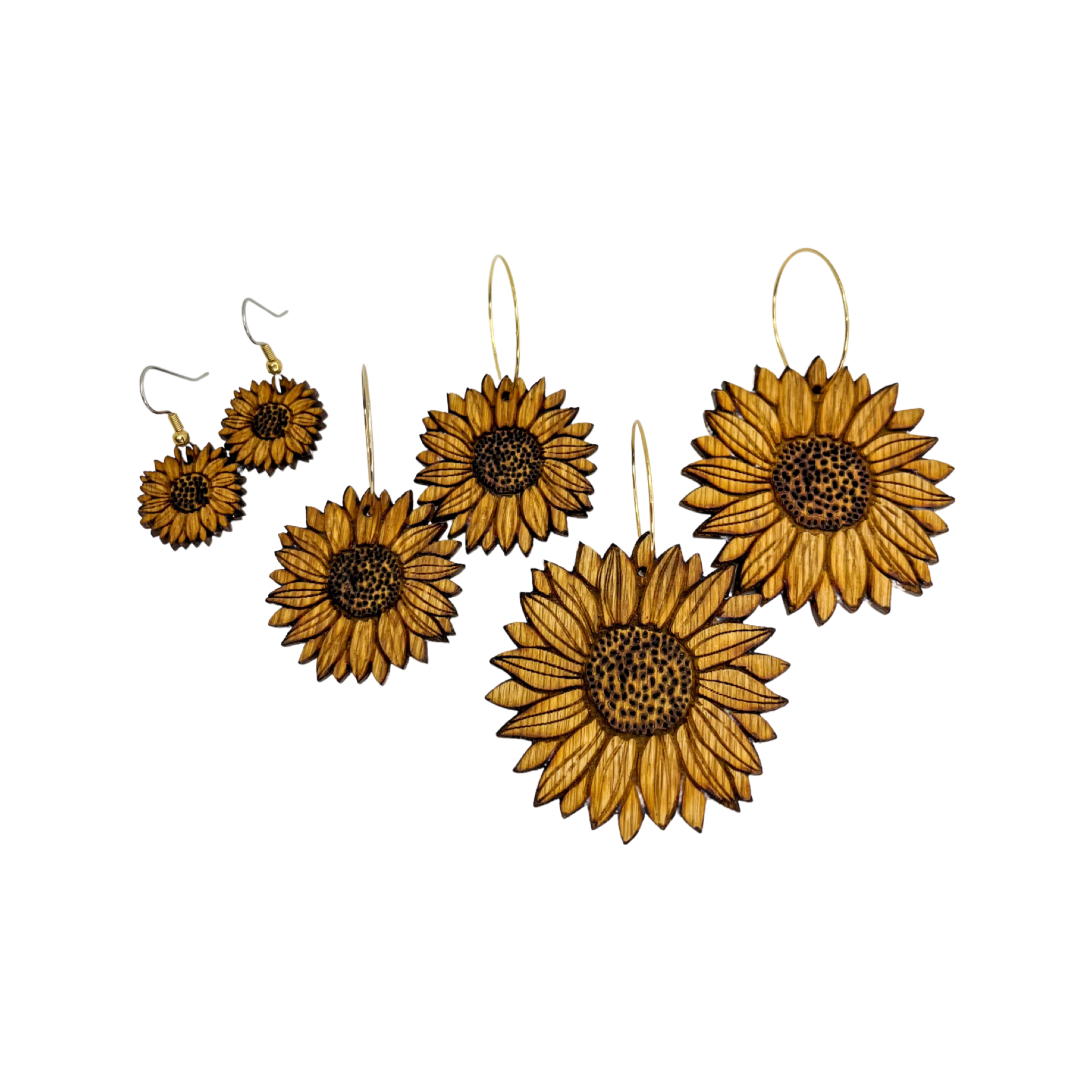 lovelevel – wholesale Dangle earrings – Natural Wood Earrings | SUNFLOWER4