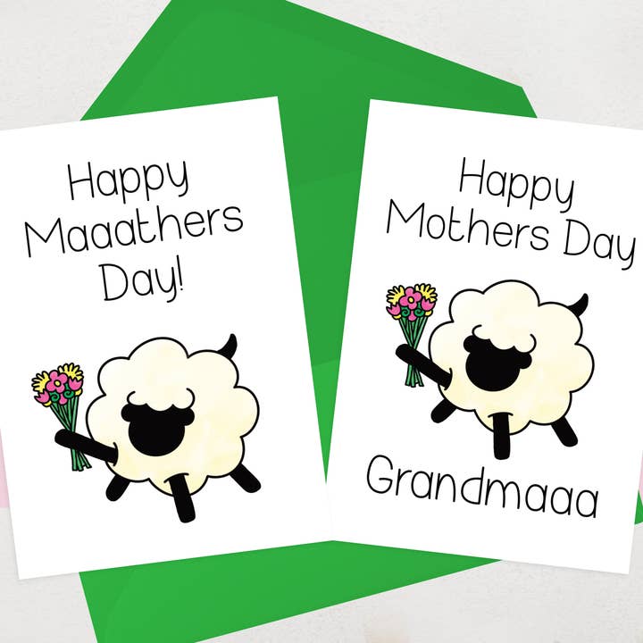 Sheep Mothers Day Cards, Mum or Grandma, Welsh Mother's Card for wholesale by OCD Greeting Cards