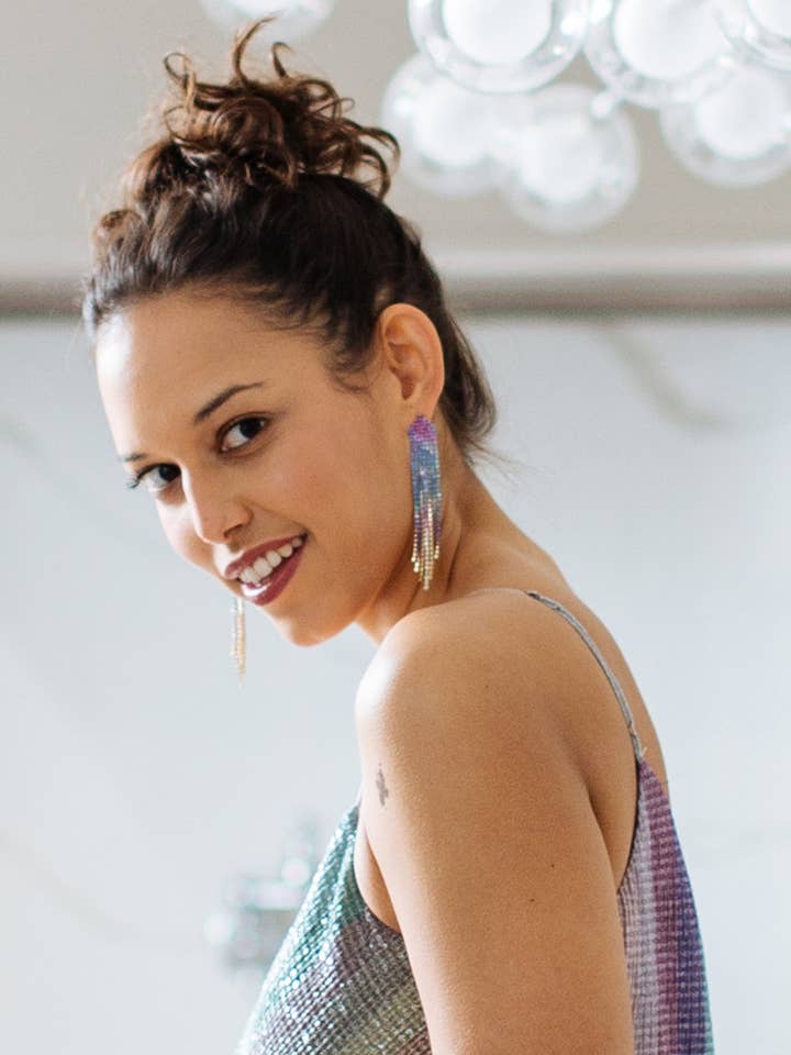 Brincos Ombre Fringe por atacado de Nuance Jewelry