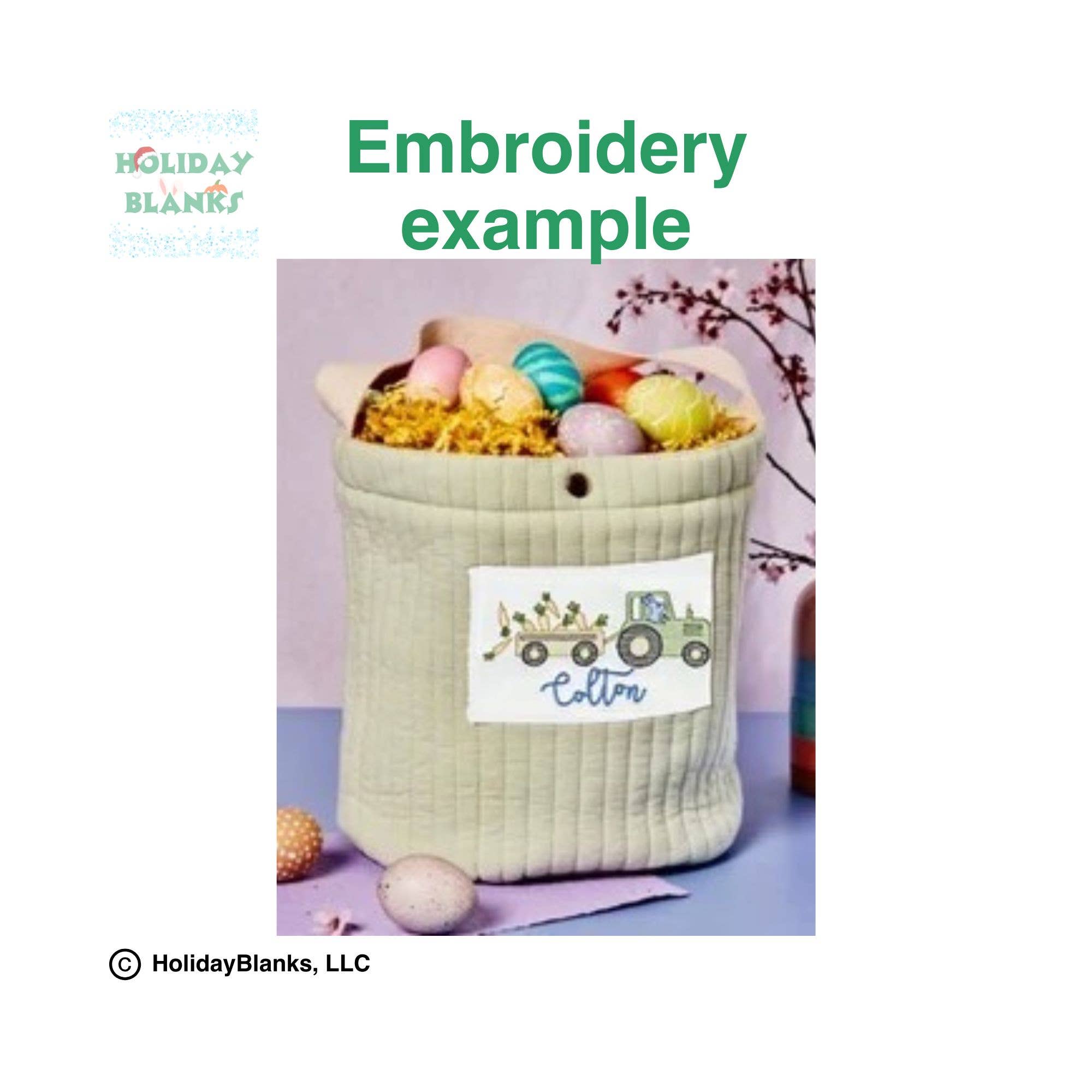 Holiday Blanks - Wholesale Tote Bag - Women's - Snap purse Easter Basket or Book Bag embroidery blank3