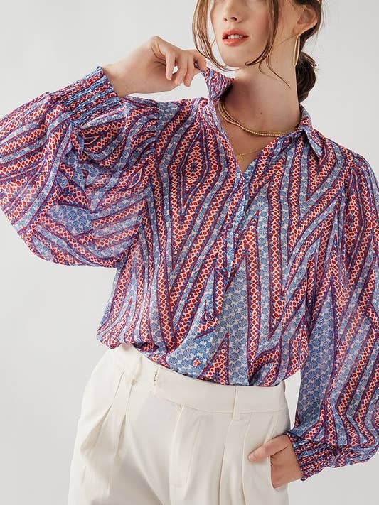 HAILEE DIAMOND DAZZLE BLUSENTOPS für den Großhandel von Heyday