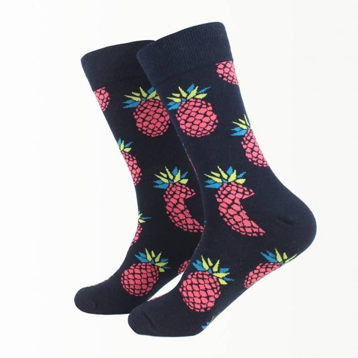Pineapple Black for wholesale by Bruc Socks