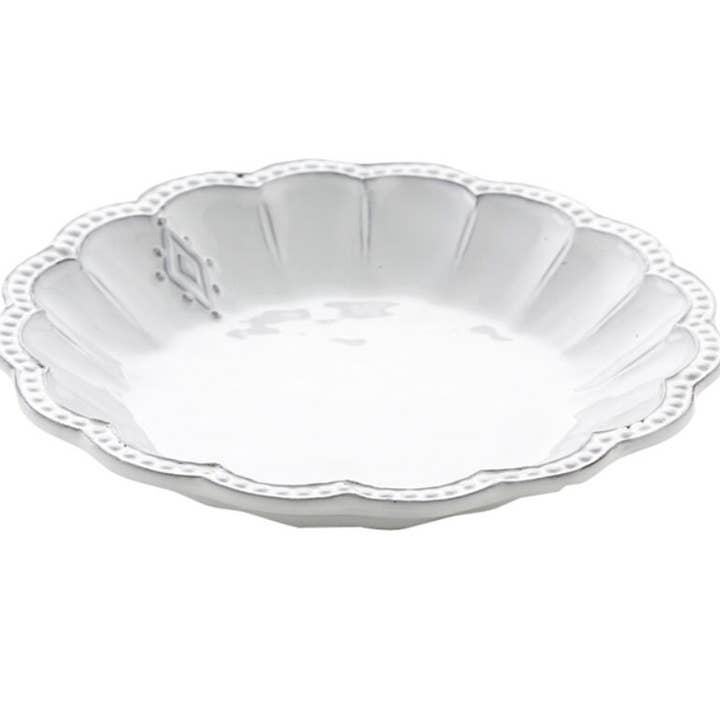 Arte Italica & Crown Linen Designs - Wholesale Bowl - Bella Bianca Medallion Pasta/Soup Bowl