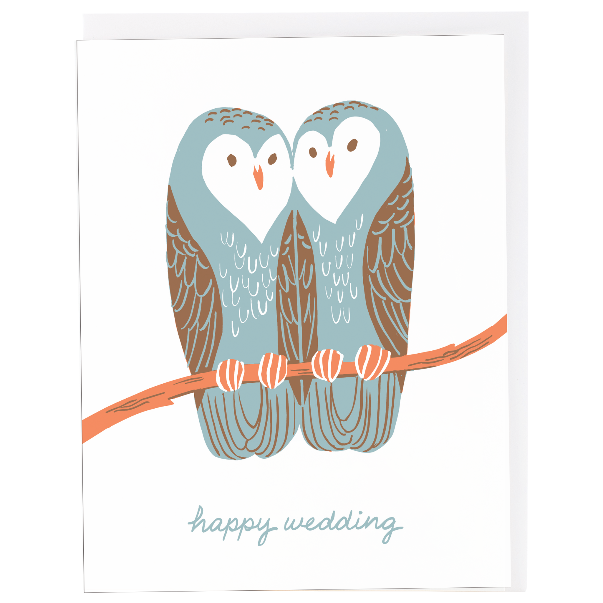 Smudge Ink - Wholesale Wedding Card - Loving Owls Wedding Card1