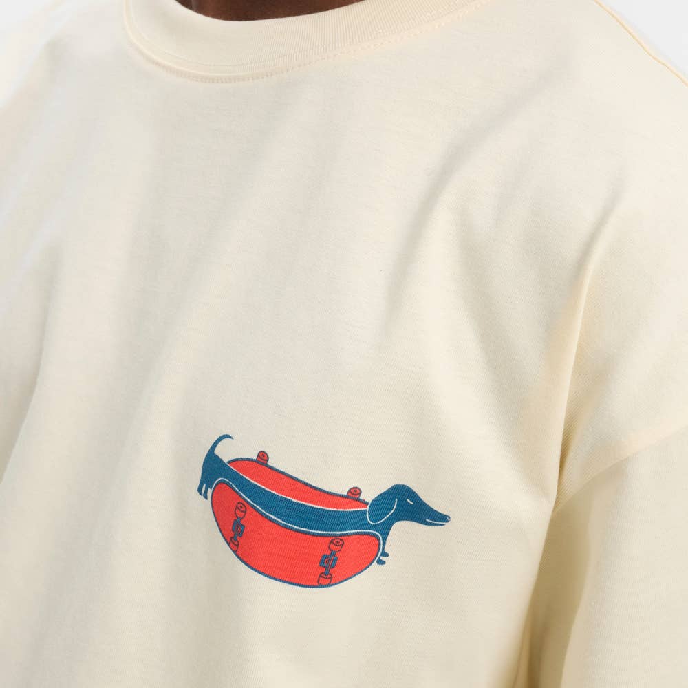 Hydroponic - Wholesale Screen Printed T-Shirt - Men's - Hot Dog SS 01 - Off White6