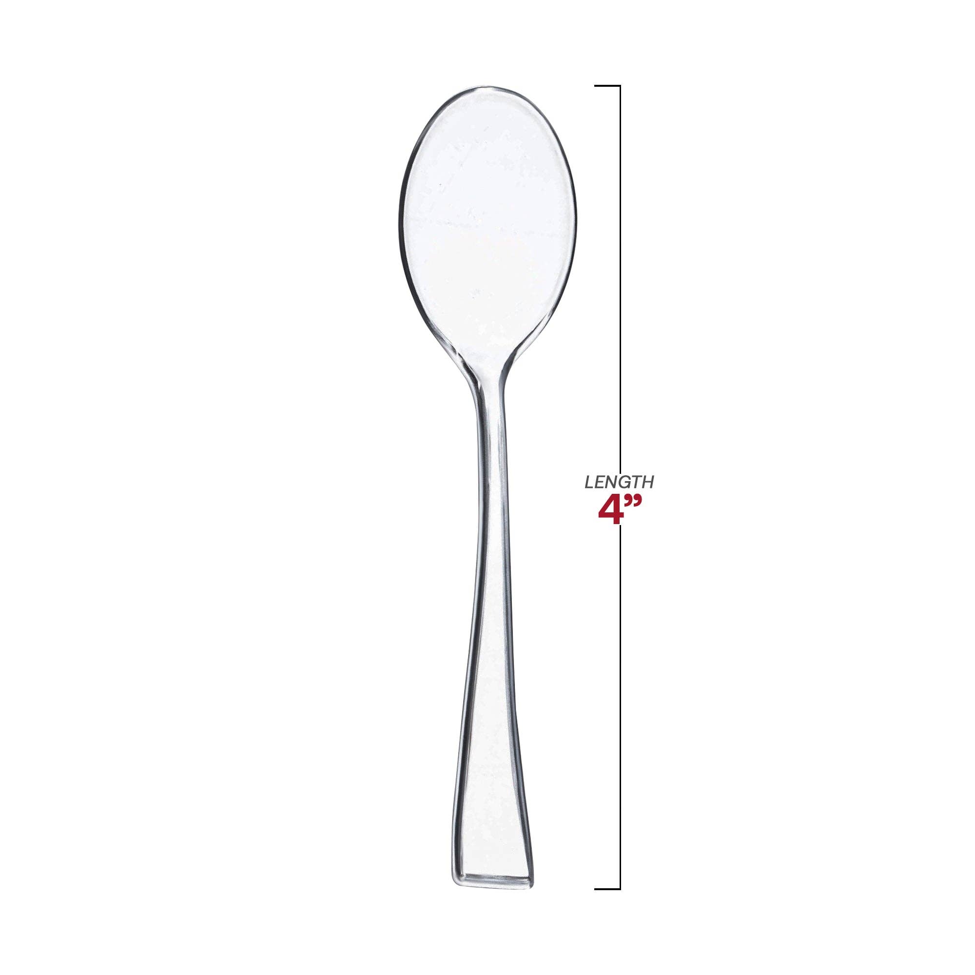 Smarty had a Party - Wholesale Disposable Tableware Pack - Clear Mini Plastic Disposable Tasting Spoons - 24 pcs2