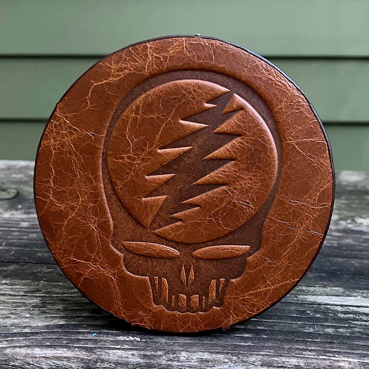 Jimmyrockit - Vente Sous-verre - Sous-verre en cuir - Steal Your Face Grateful Dead