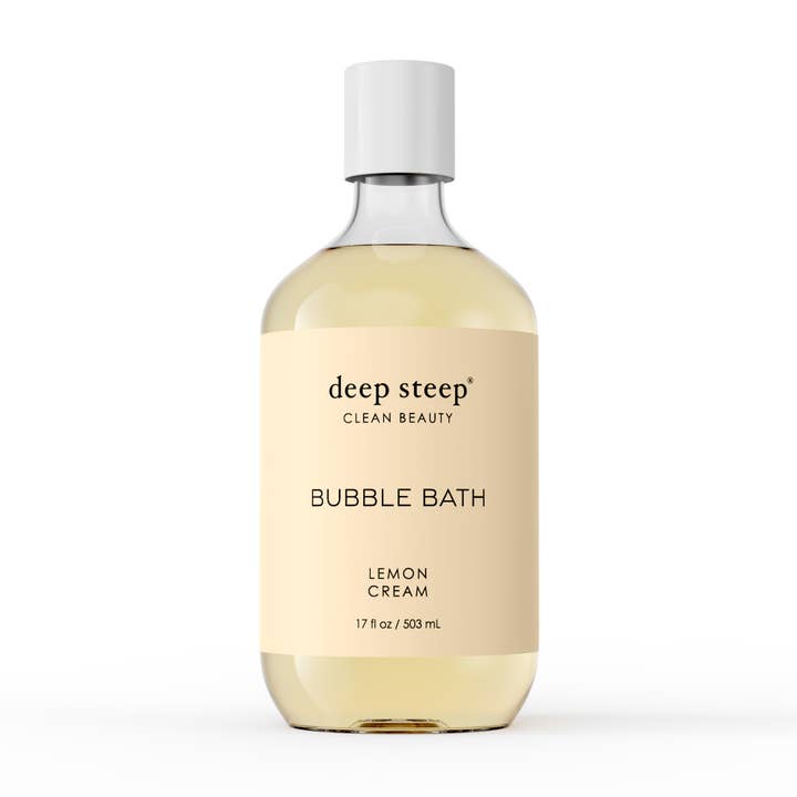 Bubble Bath - Lemon Cream 17oz for wholesale by Deep Steep Clean Beauty