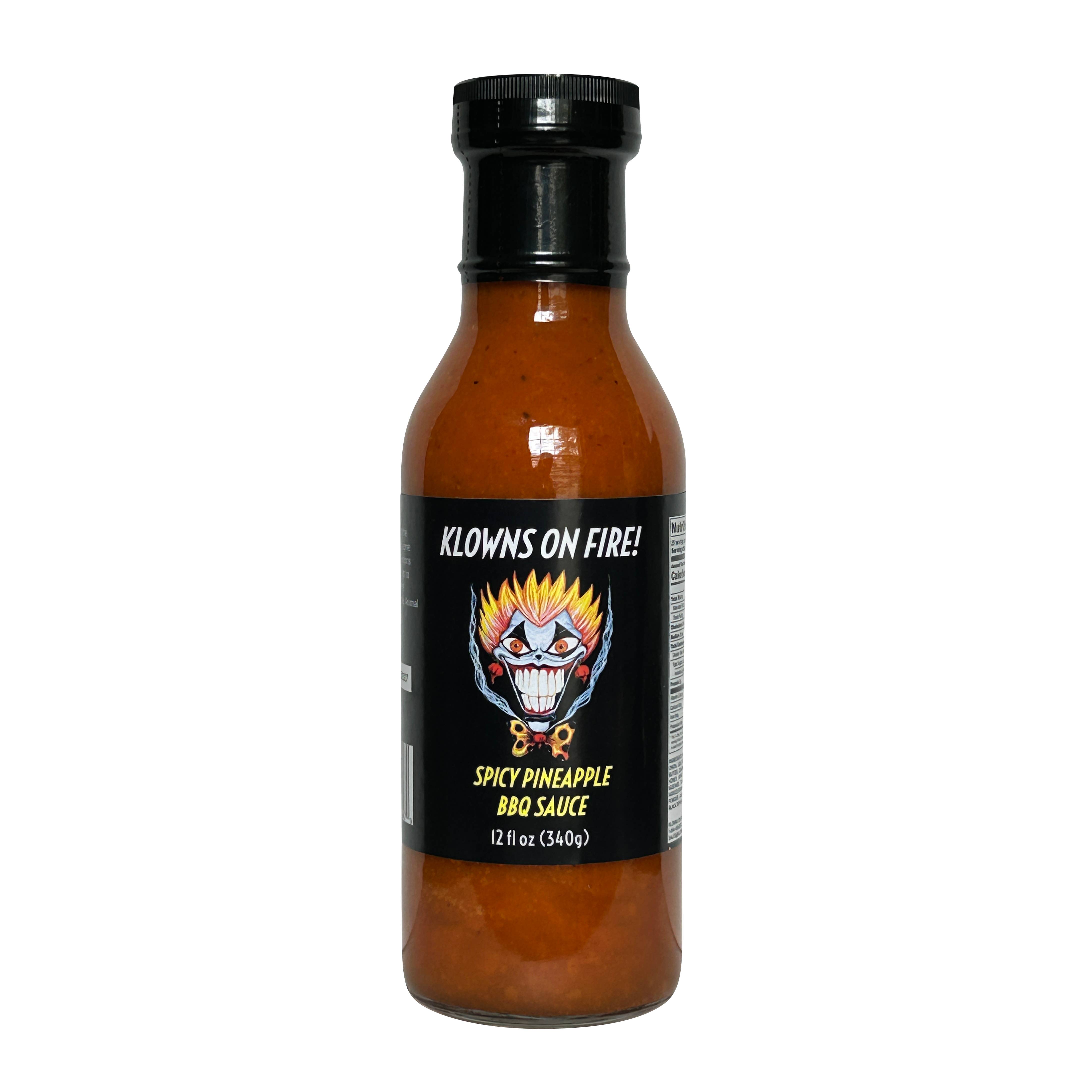 Klowns On Fire Gourmet Sauces – Großhandel Grillsoße – Würzige Ananas-BBQ-/Flügelsauce