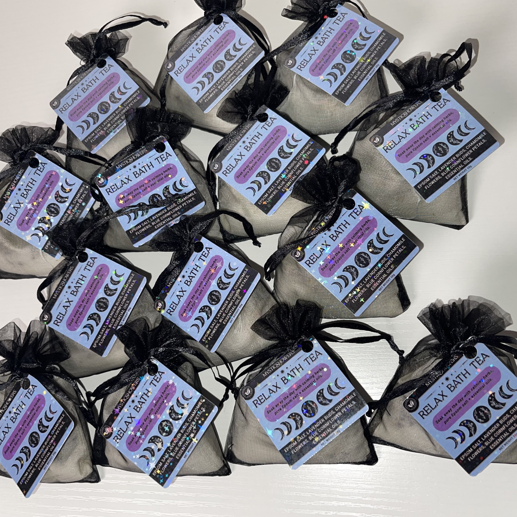 Mystic Showers - Wholesale Bath Soak/Milk - Relax Bath Tea – Infused with Crystal Energy + Herbal Blend1