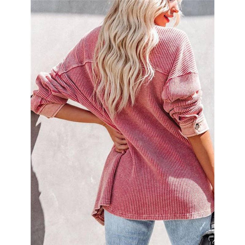 Ekartini - Wholesale Shirt Jacket/Shacket - Women's - Single-Breasted Jacket With Fall/Winter Lapel4