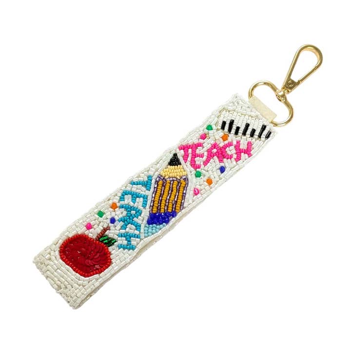 Nima Accessories Inc - Wholesale Bag Strap - Women's - Ladies Teacher Themed Beaded Wristlet Strap