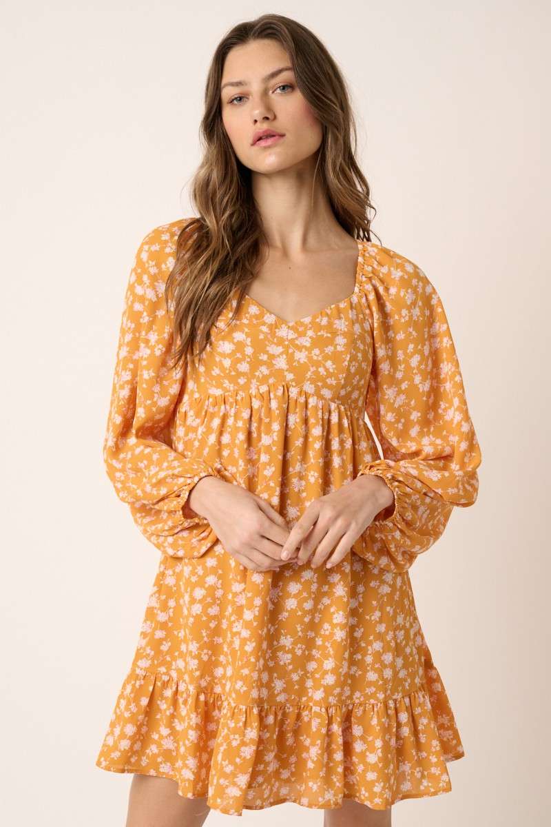 mittoshop - Wholesale Dress - Women's - FLOWER PRINT PEPLUM MINI DRESS7