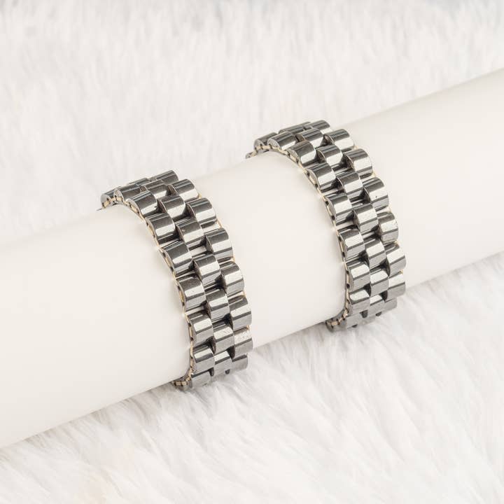 Unisex Bracelets | Hematite | Watch-Band Gemstone Bracelets for wholesale by Soothing Crystals