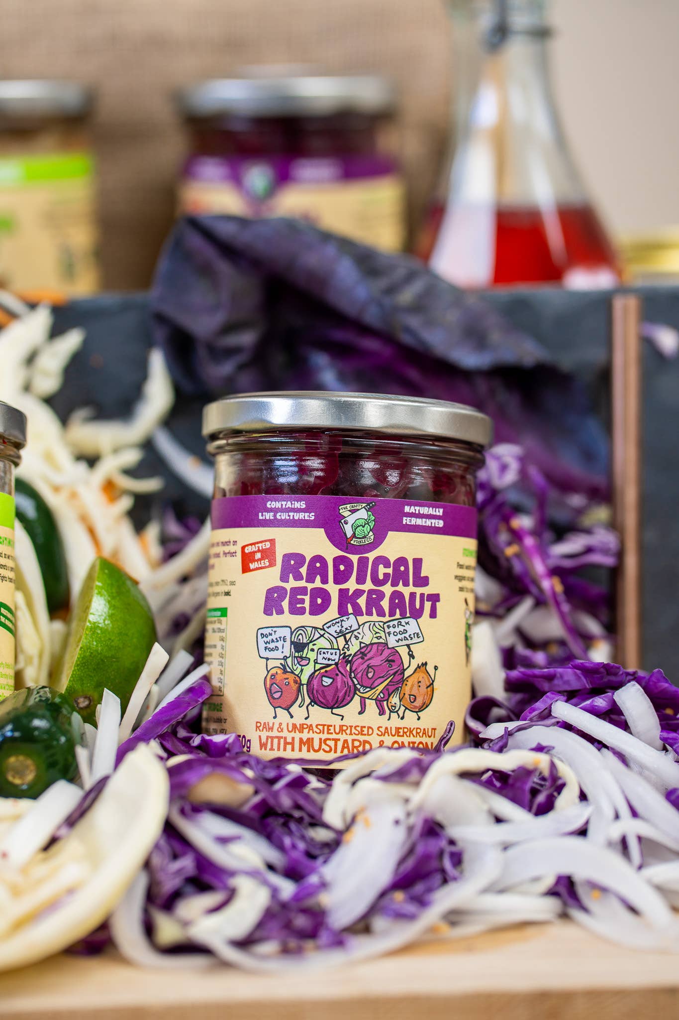 The Crafty Pickle Co. – wholesale Pickled vegetables – Radical Red Sauerkraut - onion & mustard sauerkraut4