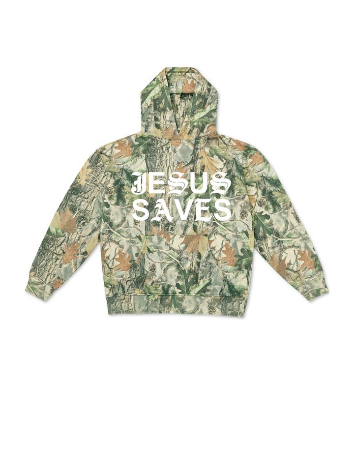 The Good News Apparel – Großhandel Hoodie – Unisex – Jesus rettet Camo Spezial Hoodie2