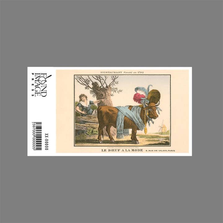 Found Image Press - Wholesale Sticker - Sticker PS-148 Le Boeuf a la Mode Resaurant1