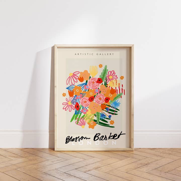 London Flower Wall Art Print for engroshandel hos Malff Homeware