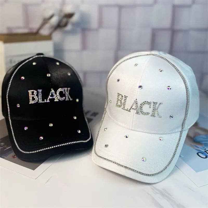 BLACK Rhinestone Cap C0507 for wholesale on Faire2