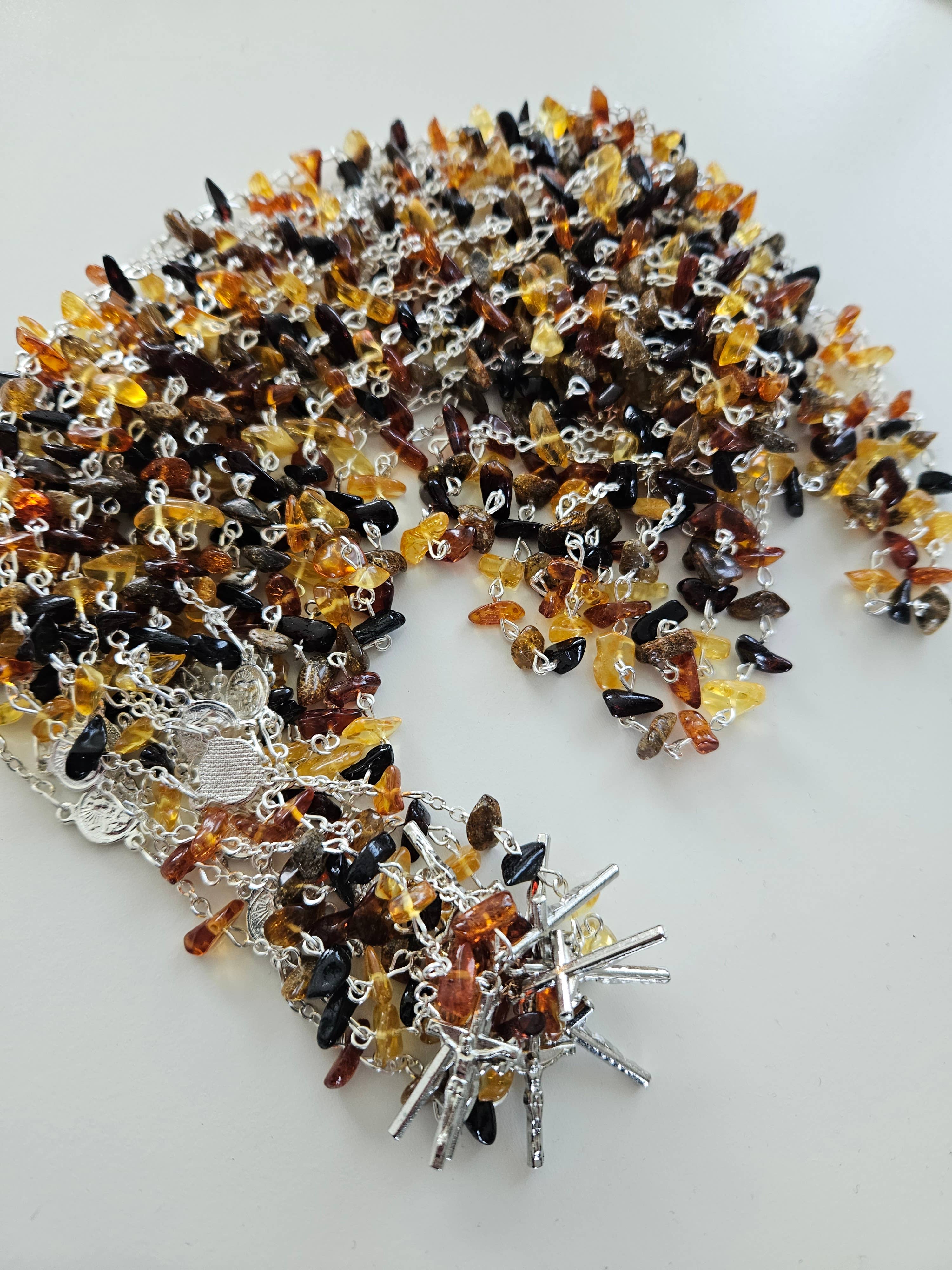 AmberLithuania - Vente Collier de prière en perles - Chapelet en ambre, articles de prière, chapelets en pierres précieuses. Baptême6