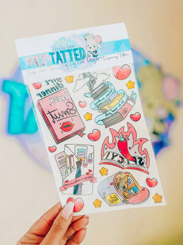Tatuajes Temporales Picantes de Libros para venta al por mayor de Itty Bits Designs