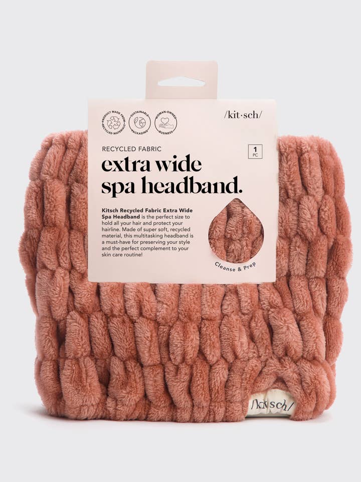 Extra Wide Spa Headband - Dusty Rose and other Purchase Wholesale spa wrap. Free Returns & Net 60 Terms on Faire trending on Faire.