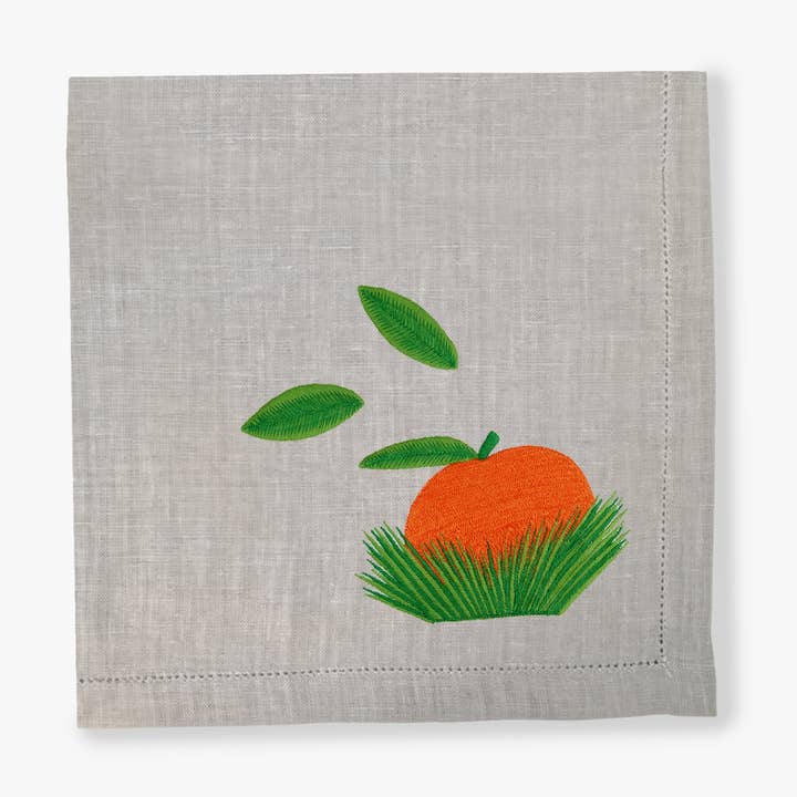 Orange Tree Napkin - Pearl for wholesale by WawwLaTable