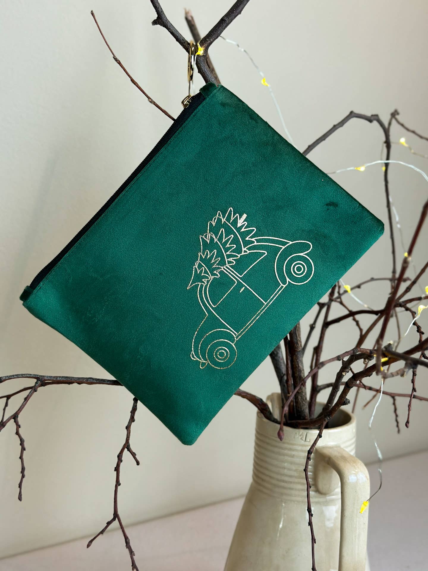 Herzilein-Wien GmbH - Venta al por mayor Bolsa para maquillaje - Bolsa de Navidad de Terciopelo para Coche - Neceser de Mujer3