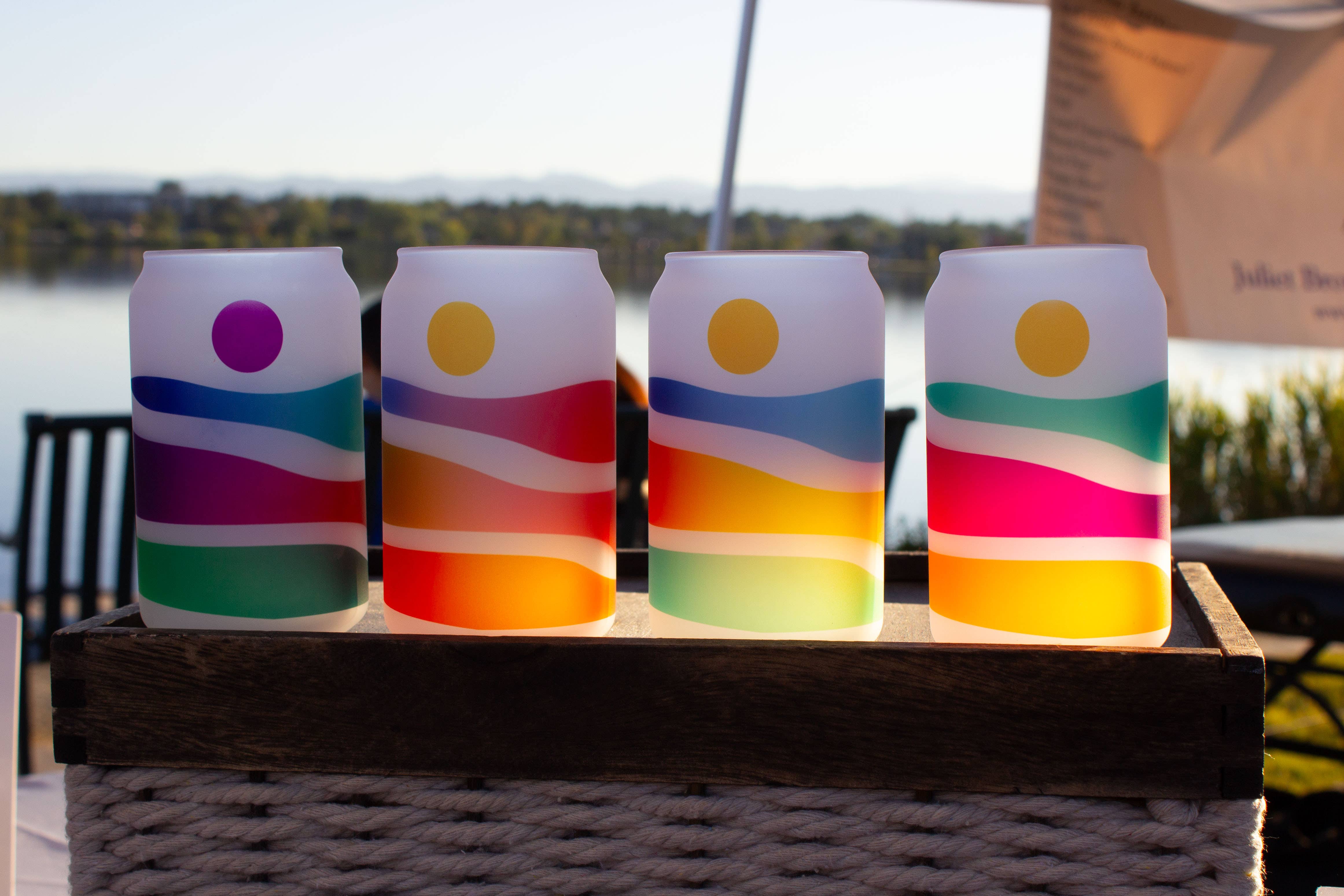 Human Nature Designs - Wholesale Beer Glass/Mug - Colorful Mountain Beer Glass - Colorful Glassware7