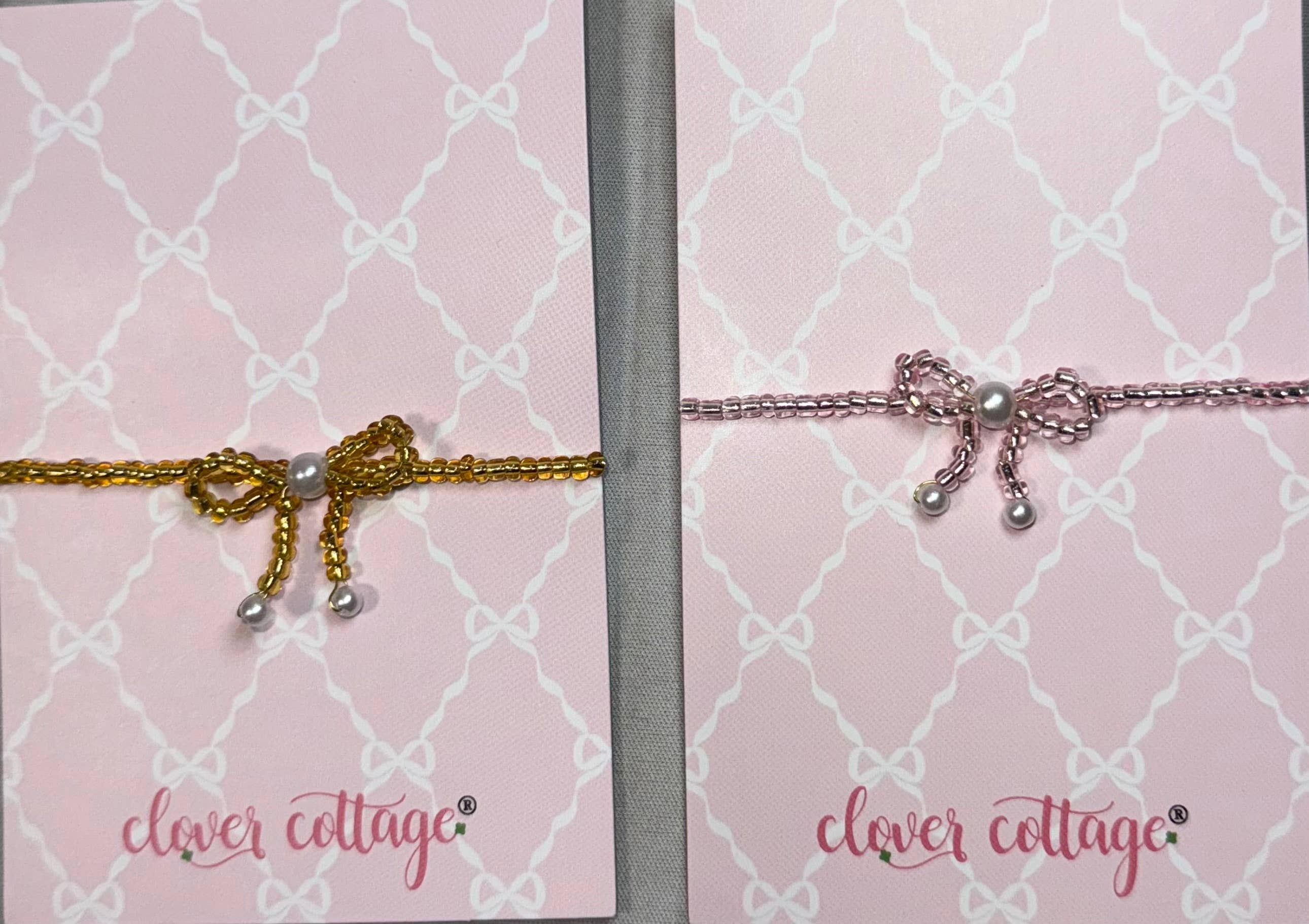 Clover Cottage - Vente Bracelet de perles – enfant - Bracelet Nœud Coquette3