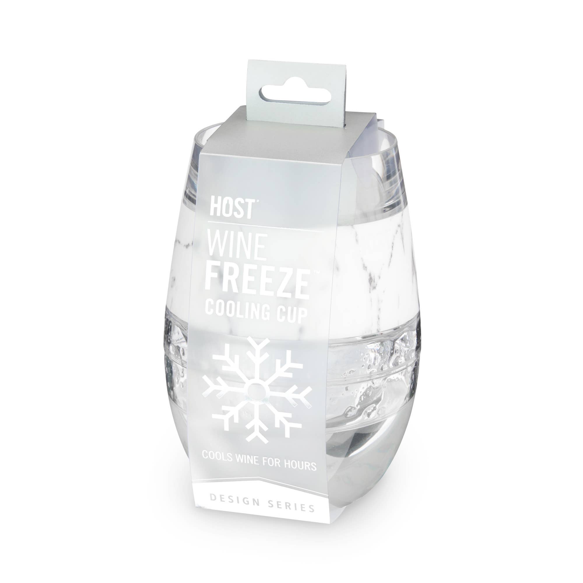 HOST - Vente Verres à vin - Gobelet de Refroidissement Wine FREEZE™ Isolé avec Gel Réfrigérant en Marbre1