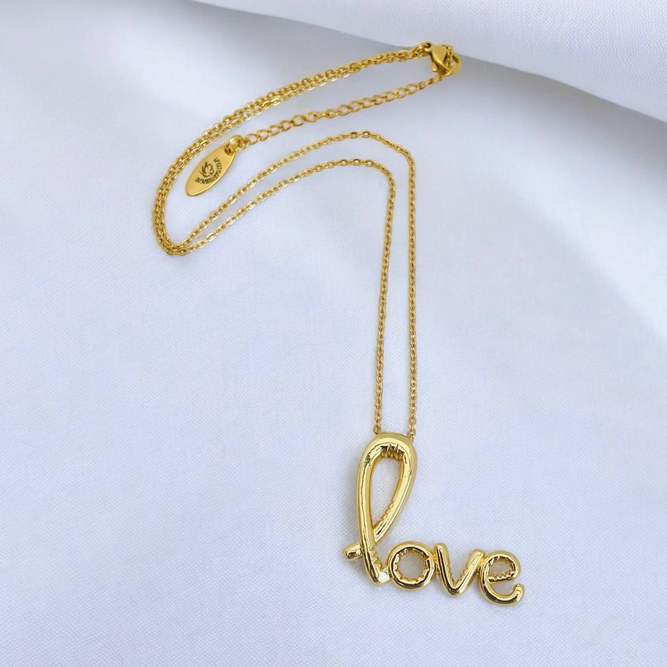 Huracan - Vendita all'ingrosso Collana con ciondolo/pendaglio - Collana Ti Amo con pendente "LOVE" in acciaio inox1