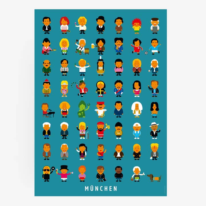 Poster People Munich (2 misure) per la vendita all'ingrosso da parte di Human Empire