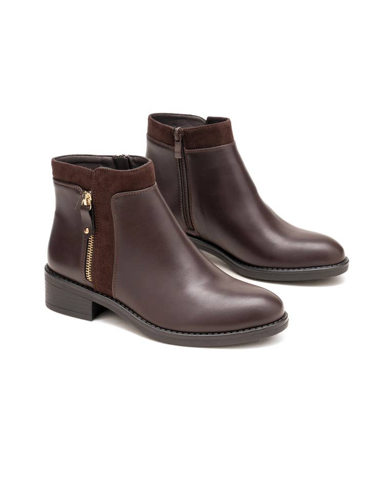 C'M PARIS – wholesale Chelseaboots – Dam – Chica stövletter med gyllene sidodragkedja 683276