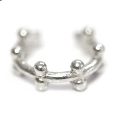 Ähren-Ohrklemmen (Silber) für den Großhandel von Chibi Jewels