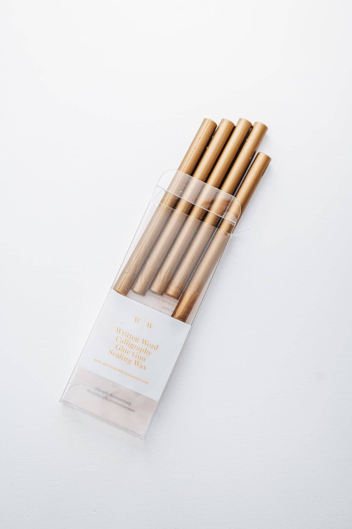 Written Word Calligraphy - Wholesale Sealing Wax - Gold Glue Gun Sealing Wax (Box of 5 Sticks)1