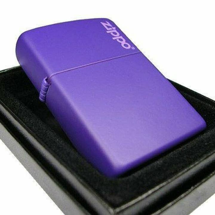 Benhalex - Wholesale Lighter - Zippo Purple Matte w/ Logo Lighter, Regular Classic #237ZL