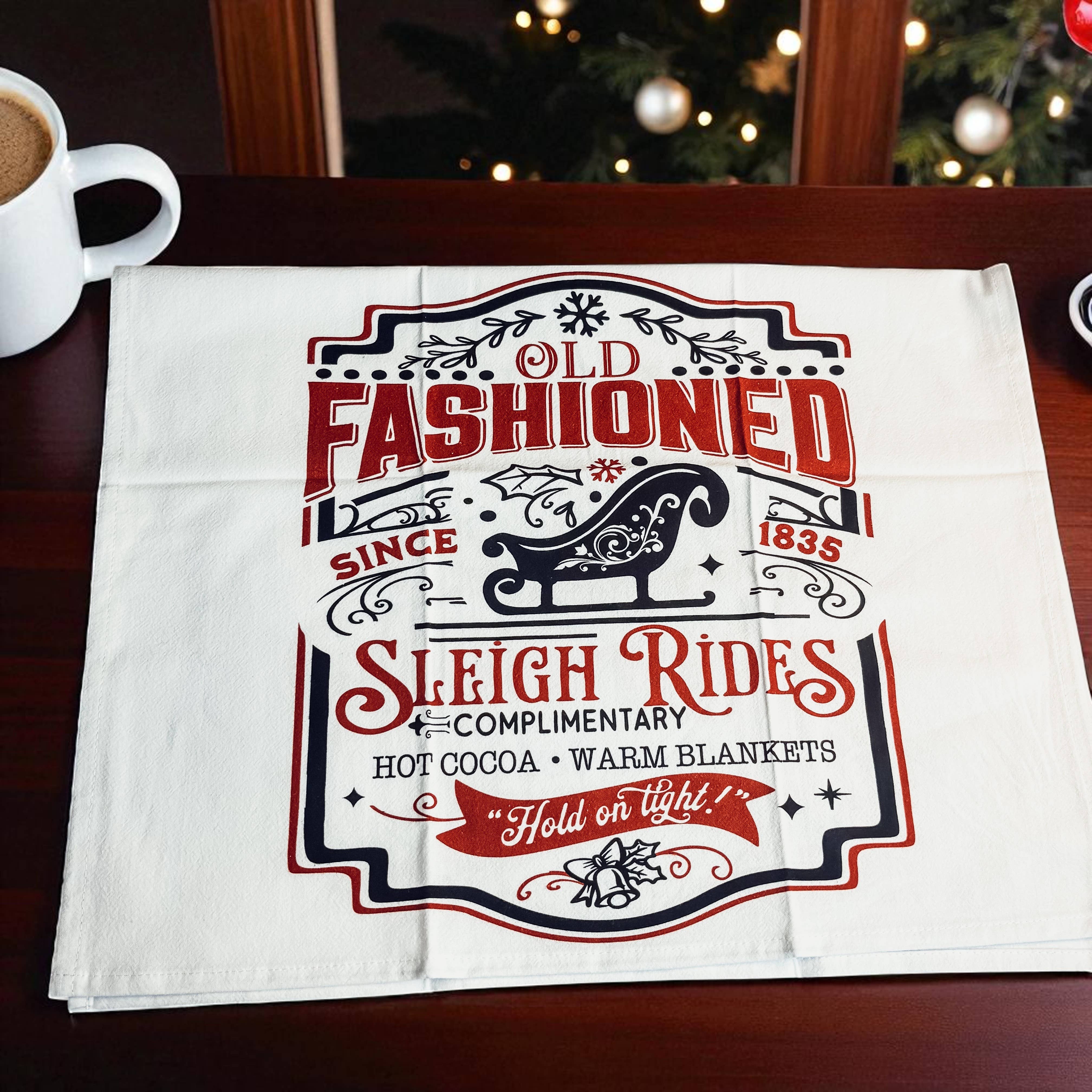 Gia Roma - Wholesale Tea Towel - Vintage Santa Holiday Kitchen Towel & Decor | Pink Christmas65
