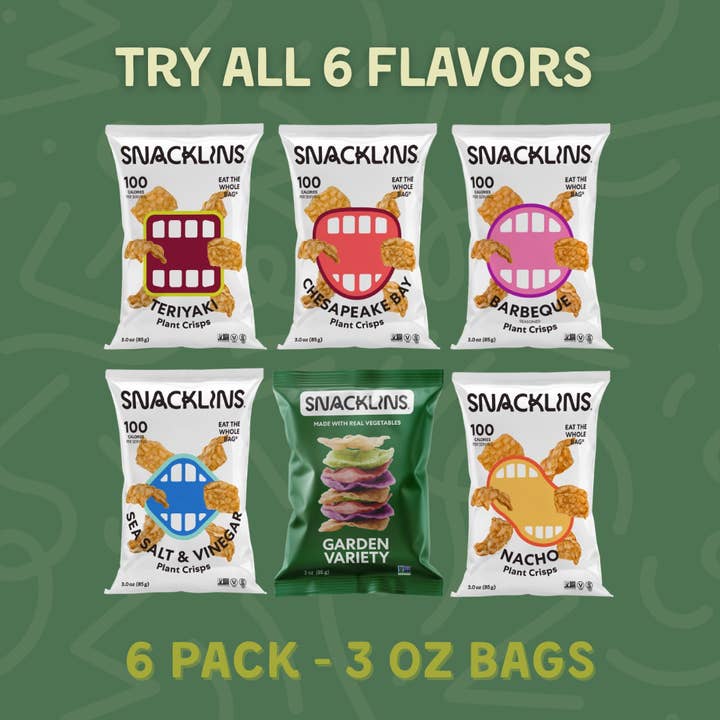 Snacklins - Wholesale Puffed Snack - Snacklins Variety Pack — 6 Flavors (6ct - 3oz Bags) 1