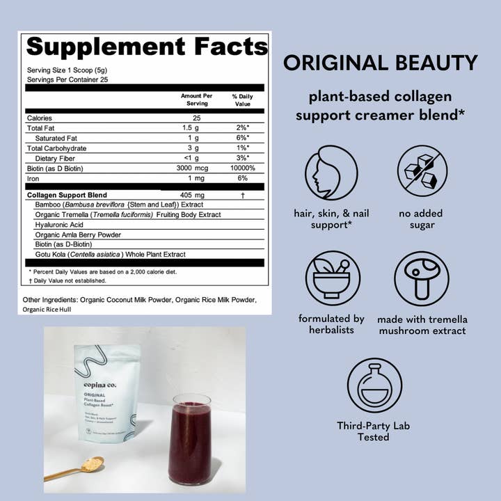 Copina Co. - Wholesale Powdered Health Drink - Original Vegan Collagen Boost Creamer Blend3