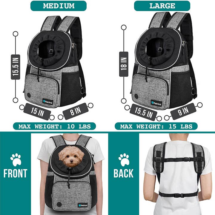 PetAmi - Wholesale Pet Carrier - Cat/Dog - Deluxe Front Chest Pet Carrier Backpack26