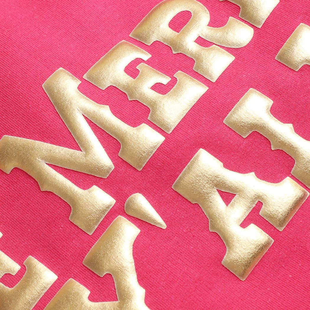 Fashion City - Wholesale Graphic Sweatshirt - Unisex - BE MERRY Y'ALL Metallic Gold PUFF Heavyweight Sweatshirt12