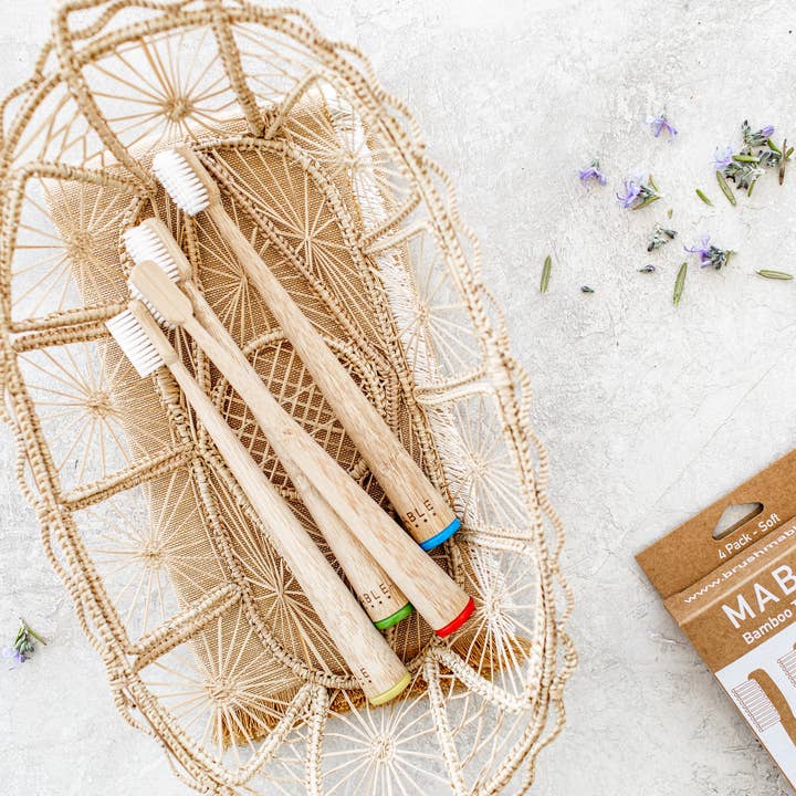 MABLE - Vente Brosses à dents - MABLE Lot de quatre brosses à dents en bambou2