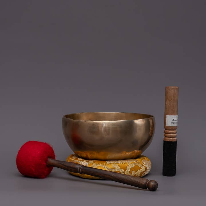 Tigela de Canto Antiga e Fosca – Tigela de Som Tibetana Vintage por atacado de Boudha Stupa Thanka Centre